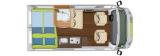 Hymercar Ayers Rock FL mit Aufstelldach Facelift layout