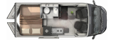 Hymercar Redwood Trail 600 mit Heckquerbett mit Aufstelldach layout