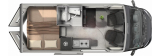 Hymercar Redwood Trail 601 Variobad mit Heckquerbett layout