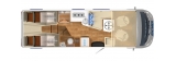 Hymer B MLI Masterline 780 mit Einzelbetten und Garage layout