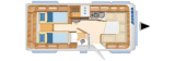 Eriba Nova SL541 mit Einzelbetten layout