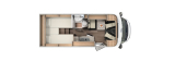 Carado Van 337 Pro Edition MJ24 mit Einzelbetten und Garage layout
