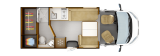 Rapido 606F mit Garage layout