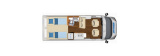 Hymercar Campervan Yellowstone mit Aufstelldach layout