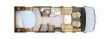 Rapido 8096DF mit Queensbett und Garage Ultimate Line layout