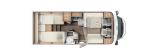 Carado T448 mit Einzelbetten und Garage Pro Edition MJ2025 layout