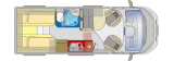 Pössl Summit 640 mit Einzelbetten layout