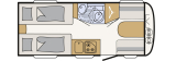 Dethleffs CJOY 460LE mit Einzelbetten layout