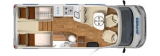 Hymer Tramp SL 568 mit Einzelbetten und Garage layout